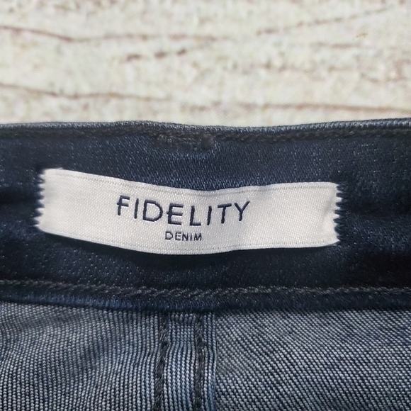 Fidelity Denim "Cher" Sample Velvet Striped Jeans - Picture 5 of 11